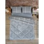 ETE HOMETEX ÇİFT KİŞİLİK LÜX WELSOFT YORGAN SETİ 195X215CM SAFİR GRİ 8696474231948